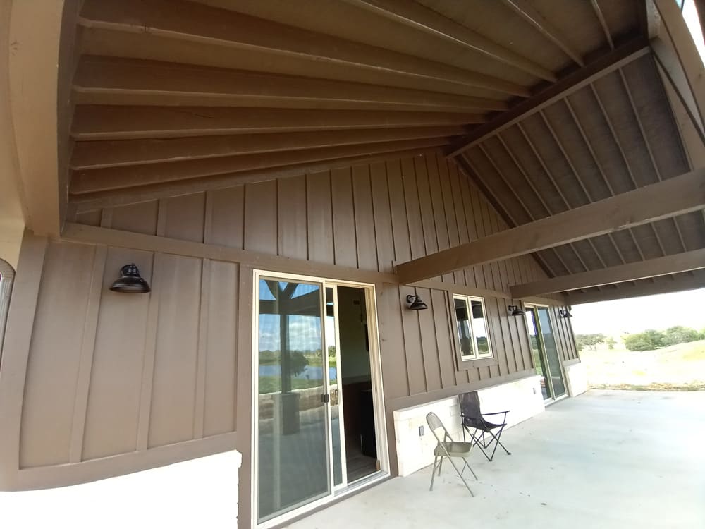 Exterior porch and siding painting in San Antonio