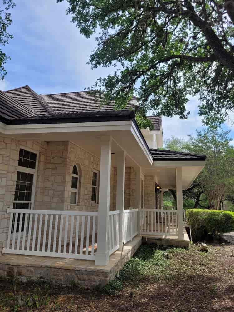 Exterior porch and railing painting in San Antonio