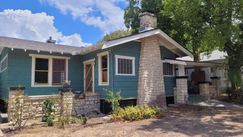 Colorful exterior home painting in San Antonio