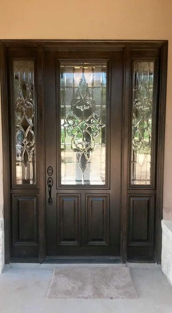 Front door staining and refinishing in San Antonio