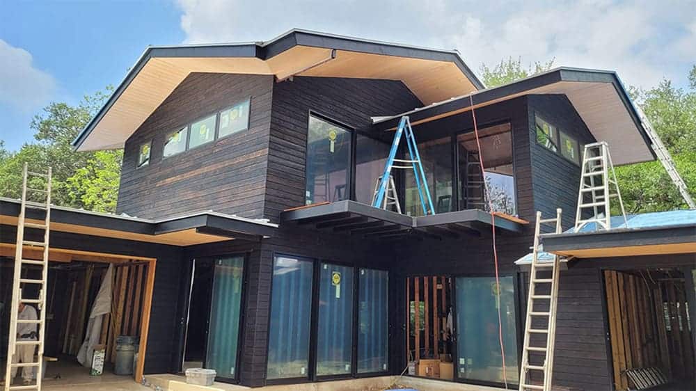 Modern exterior painting project in San Antonio